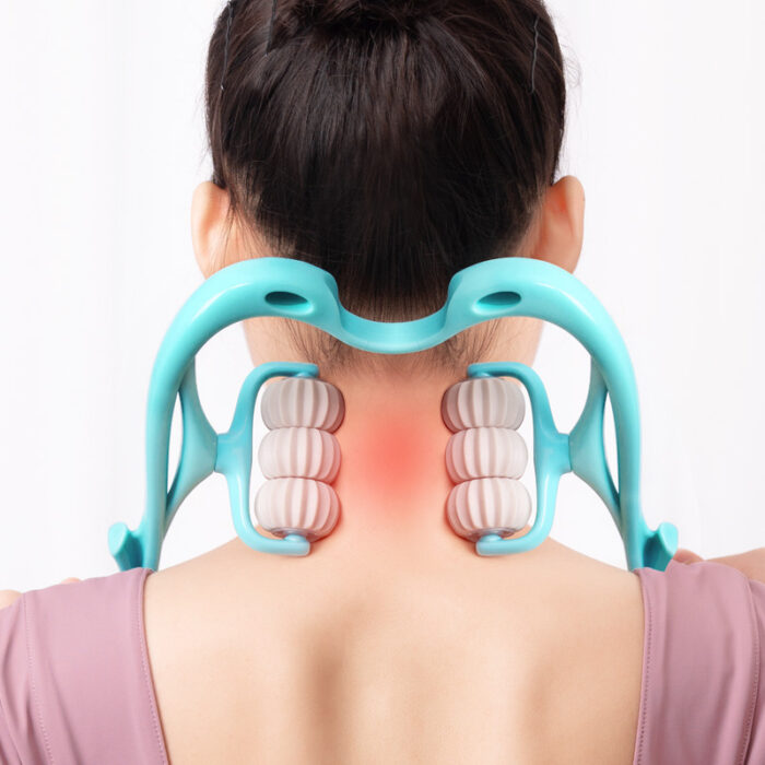 Multifunctional Manual Six-wheel Neck Massager Massage Relieve Roller Massage Tool - Image 1