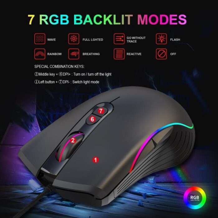 Glowing Gaming Mouse Gaming Wired Mouse - Image 4