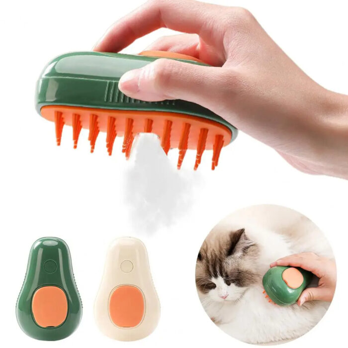 Steamy Cat Brush Cat Dog Grooming Comb Electric Self Cleaning - Image 1