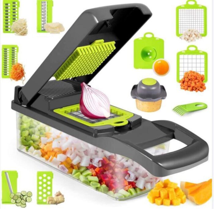 12 In 1 Manual Vegetable Chopper Kitchen Gadgets Food Chopper Onion Cutter Vegetable Slicer - Image 1