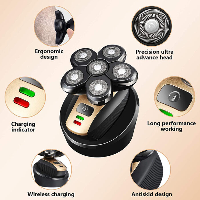 5 In 1 Multifunctional Electric Shaver 5 Blade Razor For Men Shaved Head Rechargeable Shaving Machine Beard Nose Hair Trimmer - Image 1