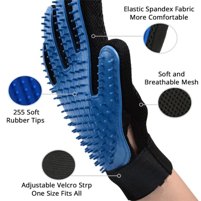 Cat Grooming Glove For Cats Wool Glove Pet Hair Deshedding Brush Comb Glove For Pet Dog Cleaning Massage Glove For Animal Sale - Image 4