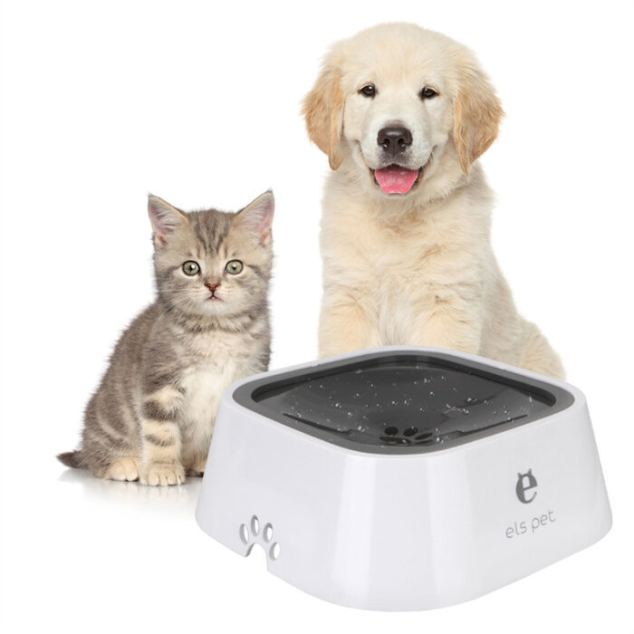 1.5L Cat Dog Water Bowl Carried Floating Bowl Anti-Overflow Slow Water Feeder Dispenser Pet Fountain ABS&PP Dog Supplies - Image 1