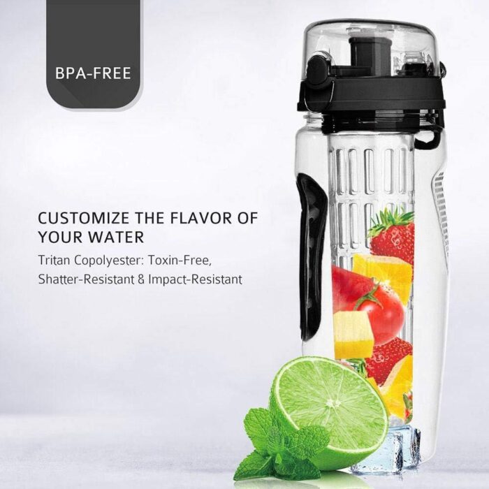 1000ml Water Fruit Bottle BPA Free Plastic Sport Fruit Infuser Water Bottles - Image 5