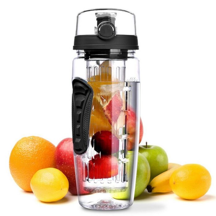 1000ml Water Fruit Bottle BPA Free Plastic Sport Fruit Infuser Water Bottles - Image 1