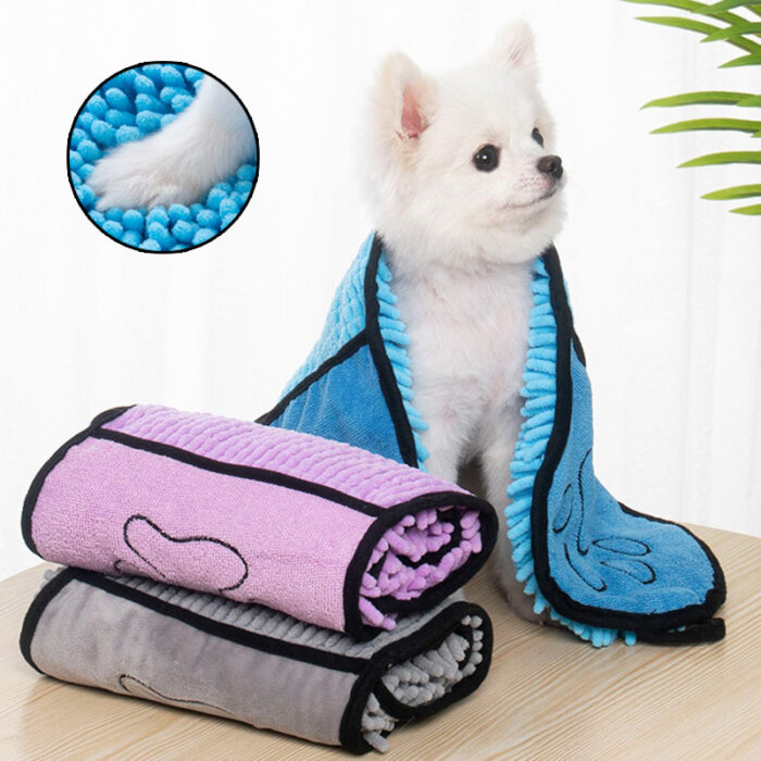 Dogs Cats Towels Super Absorbent Dog Bathrobe Microfiber Bath Towels Quick-Drying Cat Bath Towel For Pets Towel Dog Towels Pet Products - Image 1