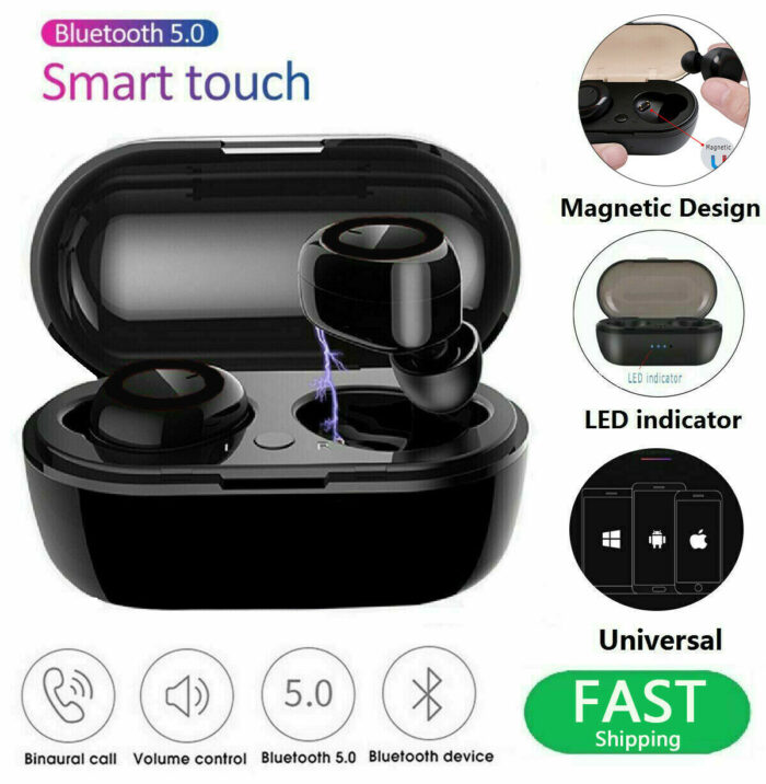 Waterproof Bluetooth 5.0 Wireless Earbuds Headphone Headset Noise Cancelling TWS - Image 3